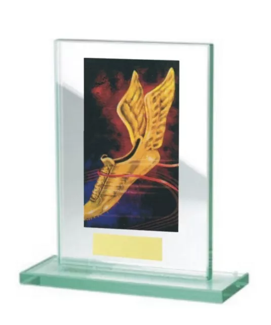 Glas-Pokal mit farbigem Hologramm (WH511-Laufsport) inkl. Gravur nur 18,95 EUR
