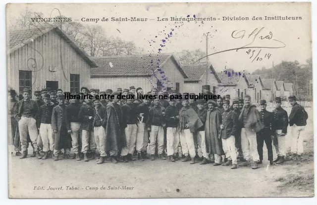 CPA VINCENNES Camp de Saint-Maur Teachers Division Rare!!
