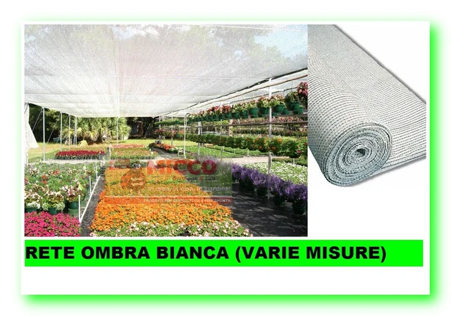 RETE OMBREGGIANTE BIANCA Telo Ombra Frangivento Frangivista Recinzione 