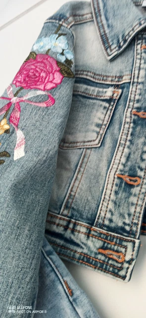Monnalisa girl bundle 4-5 years outfit mix mutch flowers embroidery denim set 4