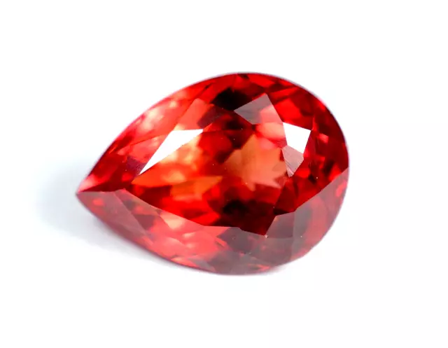 Certifié 4,60 Ct Naturel Orange Padparadscha Saphir Poire Pierre Précieuse...