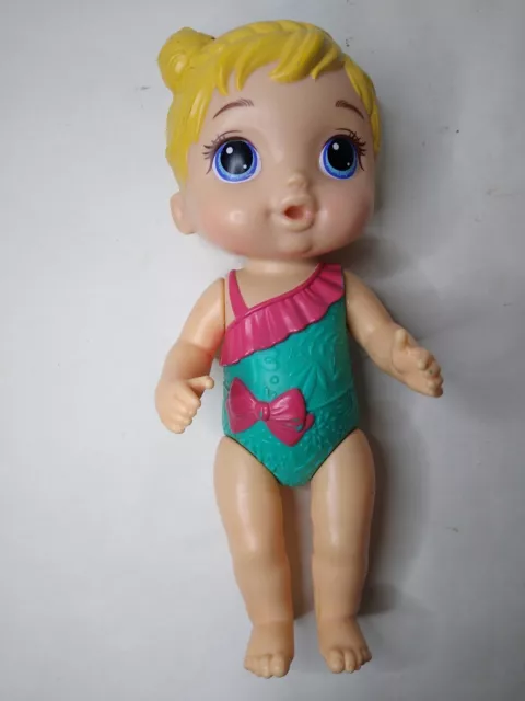 Baby Alive Splash 'n Snuggle Baby Blonde Doll Blue Eyes Doll Only