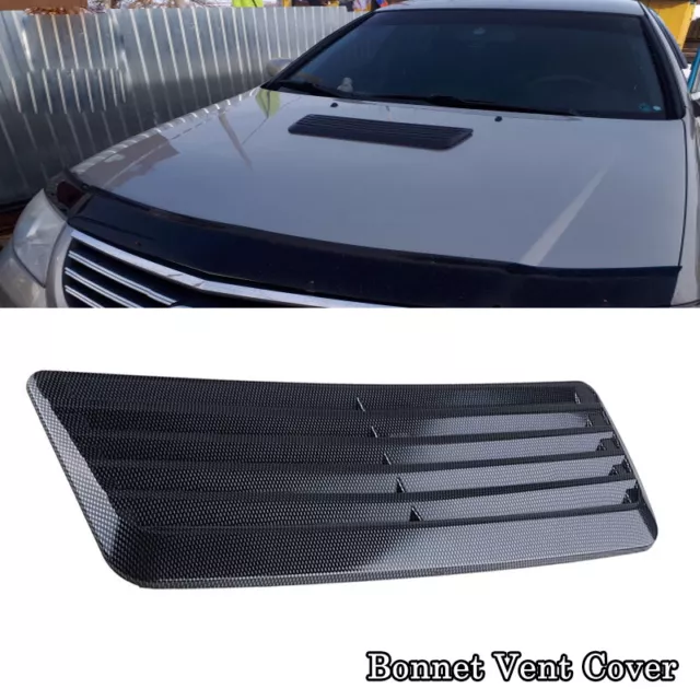 Carbon Fiber Look Car Decorative Air Flow Intake Hood Scoop Vent Bonnet Cover