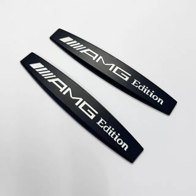2x Für Mercedes AMG Edition Corporation 3D Emblem Auto Aufkleber Badge Schwarz