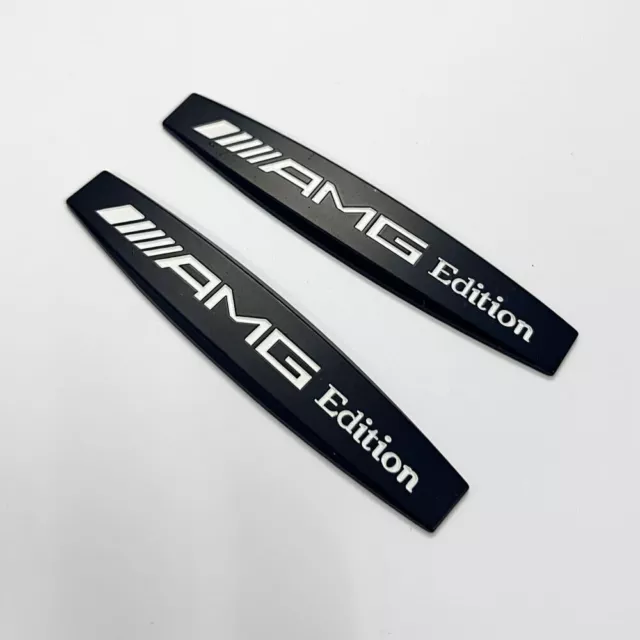 Für 2x Mercedes AMG Edition Corporation 3D Emblem Auto Aufkleber Badge Schwarz