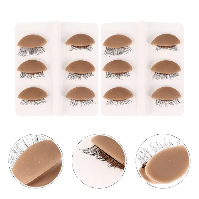 6 Pairs Pfropfendes Wimpernkopfmodell Schaufensterpuppe Künstlich