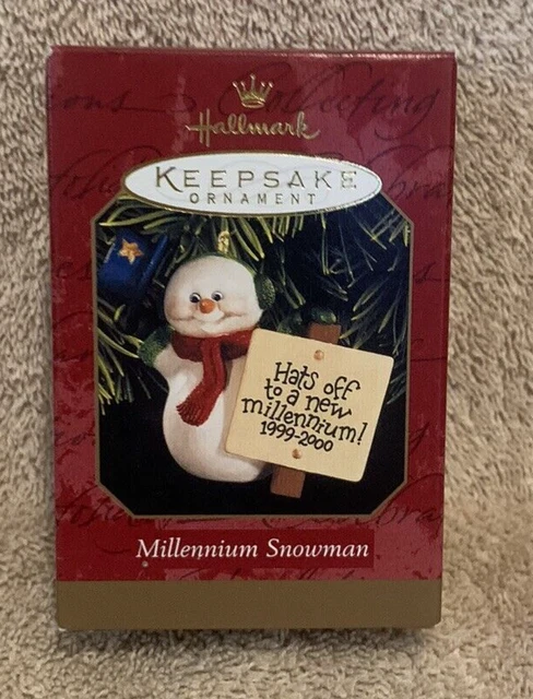 1999 Hallmark Keepsake Millennium Snowman Ornament - NIB