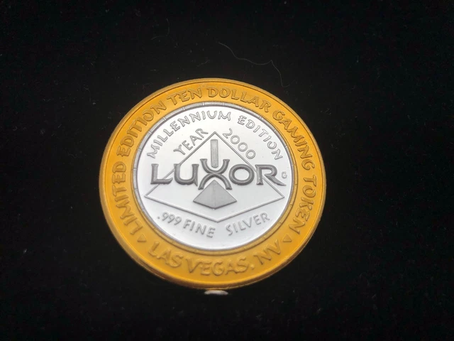 LUXOR Las Vegas $10 TEN Dollar Gaming Token .999 Fine Silver QUEEN NEFERTARI