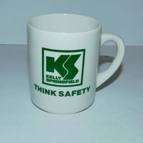 Neat Preowned Kelly Springfield Tires "Think Safety" Coffee Cup