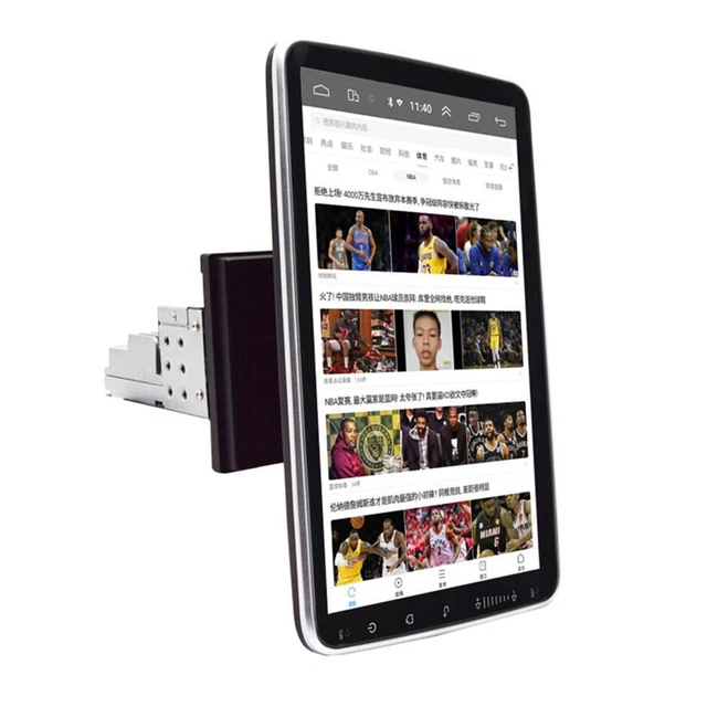 10.1in 1Din Rotatable Android 9.1 Car FM Stereo Radio Bluetooth GPS WIFI PLayer