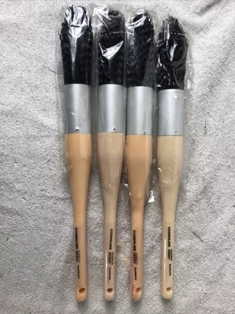 Lot of 4 - 11" Parts Cleaning Brush PVC Handle 15/16" Nylon Bristle (4037)
