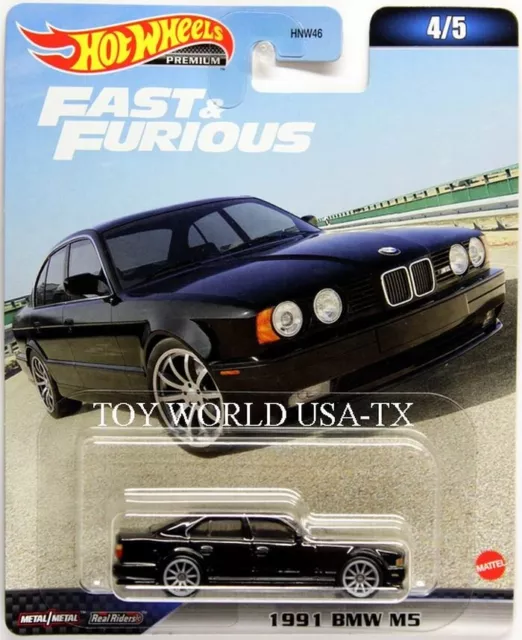 BMW M5 #4 2023 Hot Wheels Premium 1991 negro - rápido y furioso