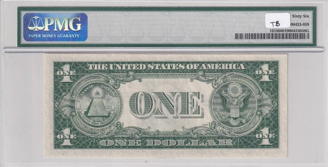 1935-G One Dollar $1 Silver Certificate note Fr#1616—PMG 66 Gem Uncirculated 3
