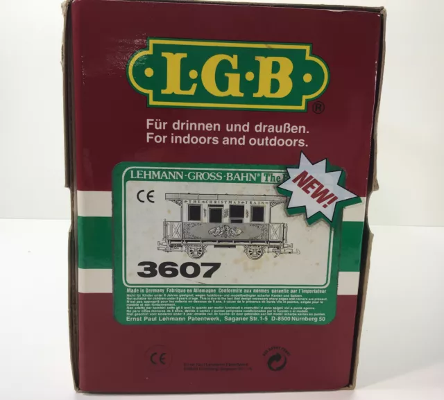 LGB 3607 G Scale The Christmas Train Passenger Car LN/Box