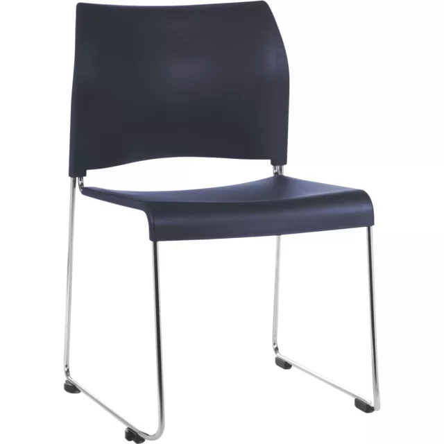 National Public Seating Vinyl Stacking Chair — Navy, Model# 8804-11-04