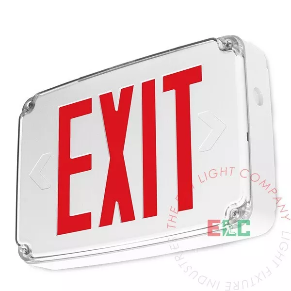 LFI Lights | Wet Location Rated Red Exit Sign | UL | WLT-R-BB-S