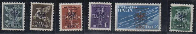 Dt. Besetzung II. Weltkrieg, Laibach, Mi.Nr. 39-44 Flugpostmarken von Italien