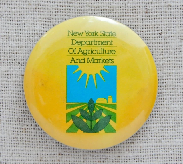VINTAGE NEW YORK State Department Of Agriculture And Markets Pinback