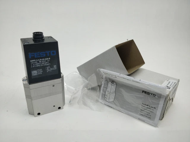 New In Box FESTO MPPE 3 1/8 6 420 B Electric Proportional Press New In Box FESTO MPPE 3 1/8 6 420 B Electric Proportional Press