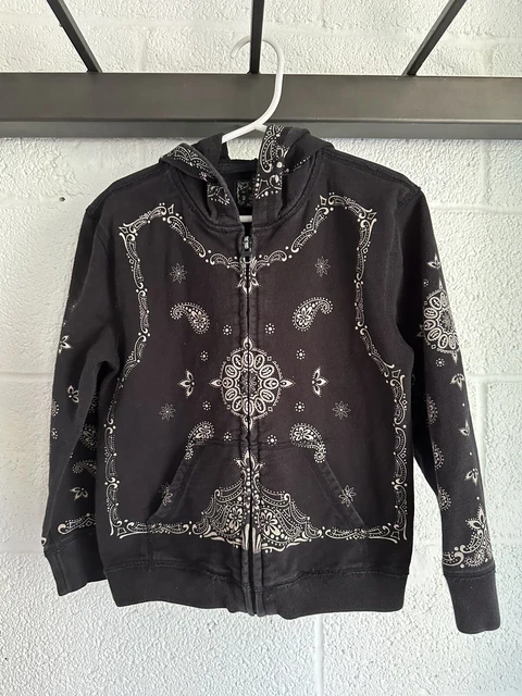 Lucky Brand Kids Toddler Hoodie Size XS 5/6 Full Zip Bandana Print