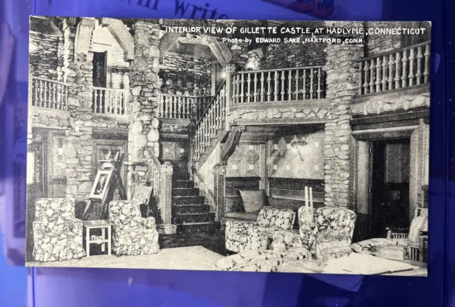 GILLETTE Castle Edward Saxe Photo CT Interior SHERLOCK HOLMES Hadlyme ACT STAIRS