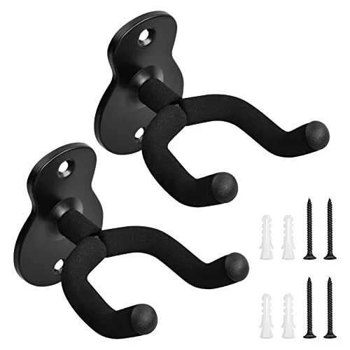 Daelesr Support Mural Guitare Lot de 2 Supports Muraux en Métal pour Basse Cr...