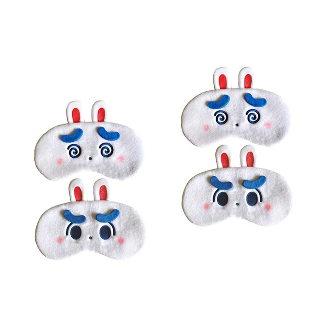 4 PCs Schlafmasken Frauen Schlafende Augenmasken Hasen Schlafmasken für Kinder E