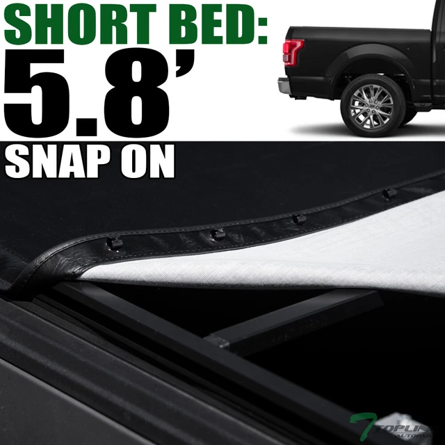 Topline For 19-22 Dodge Ram 1500 5.7' Short Bed Hidden Snap Vinyl Tonneau Cover