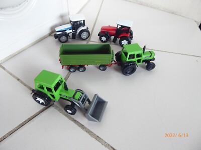 Massey Ferguson 4 x Siku Farmer Deutz Fahr rimorchio 1845 Lamborghini o2389 