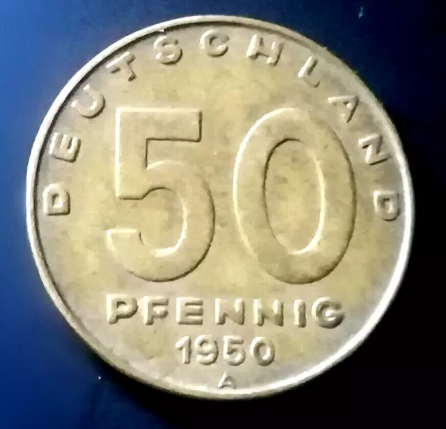 DDR - Münze - 50 Pfennig 1950 A - Münzstätte Berlin
