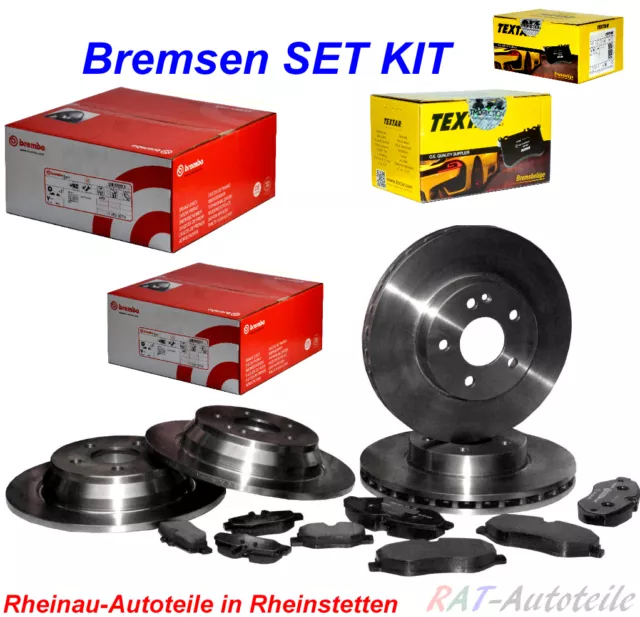 BREMBO + TEXTAR KIT SET  Vorne+Hinten  MAZDA 6 GG  Hatchback   2.0 2.0 DI  2.3