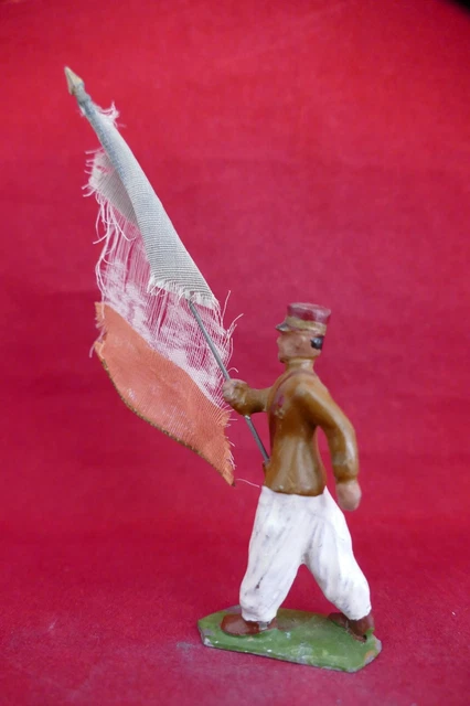 Soldat De Plomb Creux DC L'Armée D'Afrique, 7e Zouaves, 55mm, Peinture D'origine