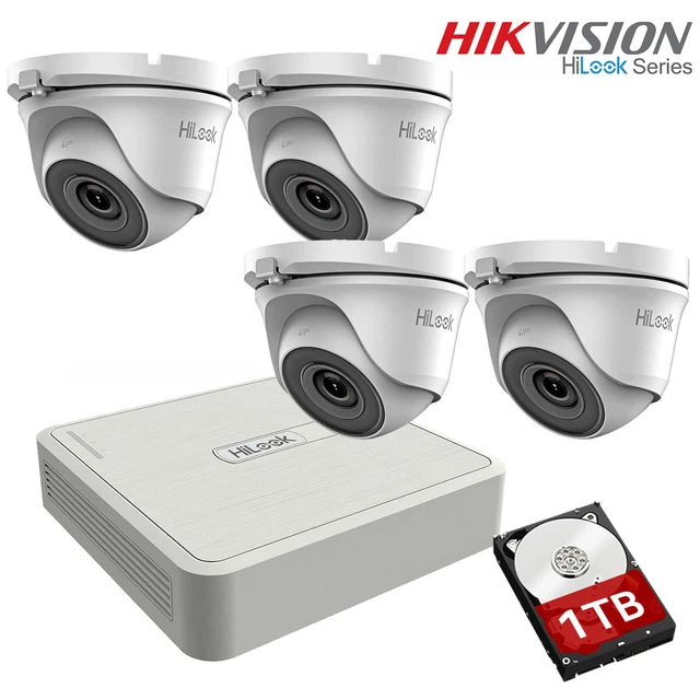 HIKVISION CCTV SYSTEM 4 Channel DVR 4x HD 1080P Dome Cameras Home