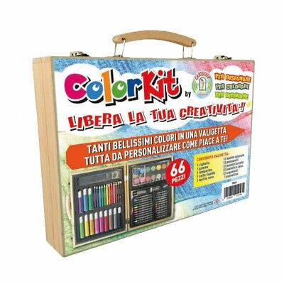Gedeihen Set di Cancelleria per Bambini in Scatola di Legno con Pastello a Matita per Penna ad Acquerello 150 Pezzi Valigetta Colori per Bambini 