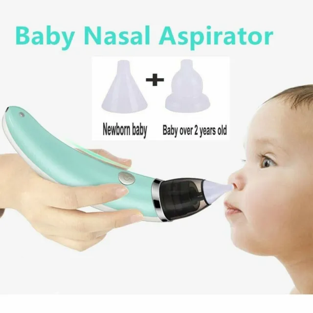 Electric Baby Silicone Nasal Aspirator Vacuum Sucker Nose Mucus Snot Cleaner UK 2
