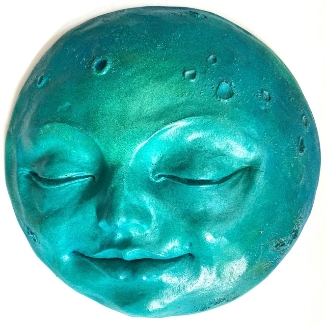 Collectible Western Full Moon, Handmade Folk Art Wall Sculpture, Signed Numbered