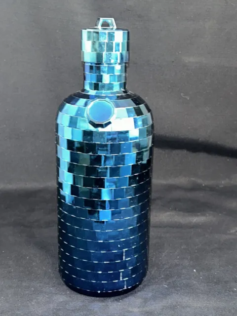 ABSOLUT VODKA Limited Edition Blue Disco Ball Bottle  Holder Cover & Bottle
