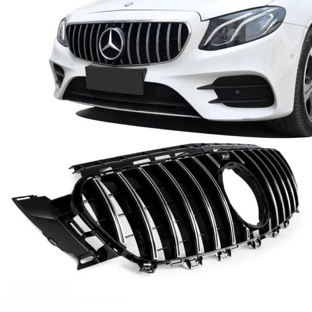 Kühlergrill Chrom  für Mercedes E-Kl W213 S213 C238 A238 + Sport-Panamericana