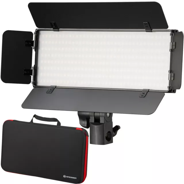 Kit de Lampes Vidéo BRESSER PT 30B-II LED Bi-Color avec Volets coupe-flux,