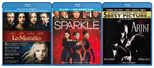 Les Miserables/ Sparkle/ The Artista (Blu-Ray Nuovo Blu