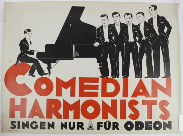 Comedian Harmonists singen nur für Odeon, Plakat 1970 Serigraphie [H78]