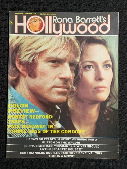 1976 Jan RONA BARRETT"S HOLLYWOOD Magazine FN 6.0 Robert Redford & Faye Dunaway