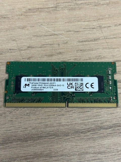 Barrette RAM DDR4 16Go (1x16) Micron – Pour PC Portable – 3200MHz