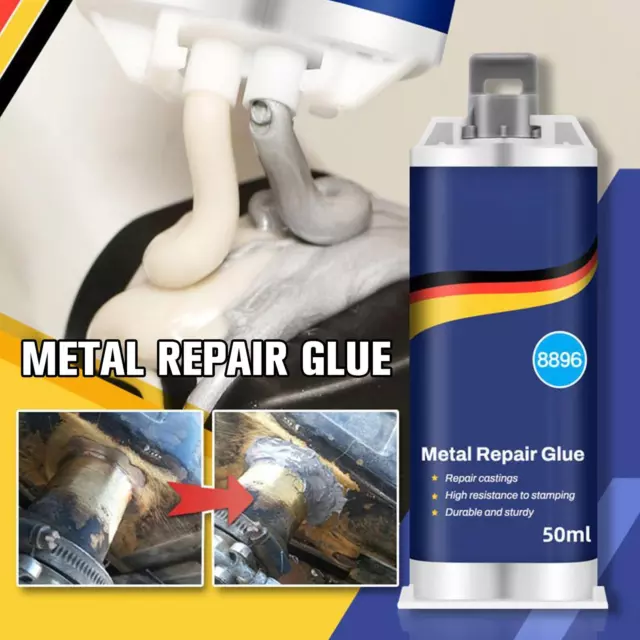 Metal Repair Glue Foundry Glue Waterproof High Temperature Welding, Easy to Use Castings Glue for Repairing Defects Abrasion Scratch Castings 100ml