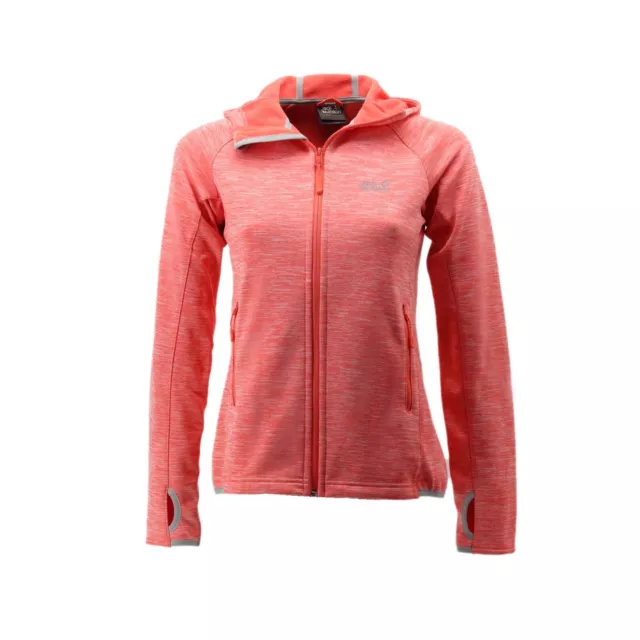 Jack Wolfskin Outdoor La Cumbre Trail Fleece Hoodie Kapuzenjacke Damen rot