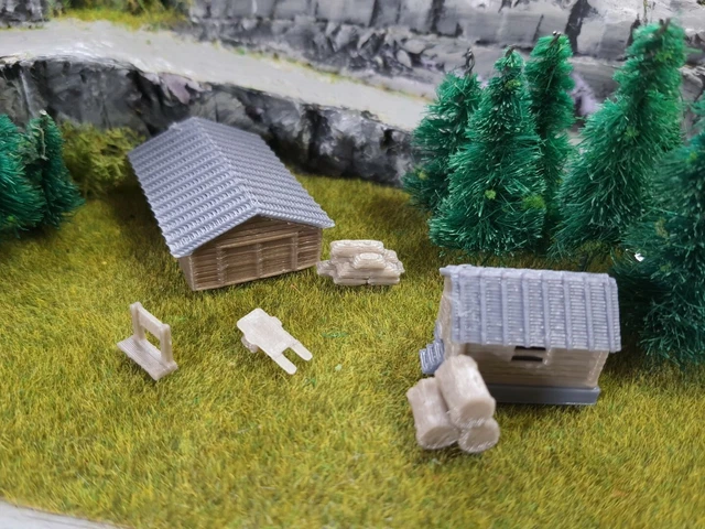 Ratio 238 SR Post-War Lineside Contrete Huts X 2 Kit 'N' Gauge Plastic