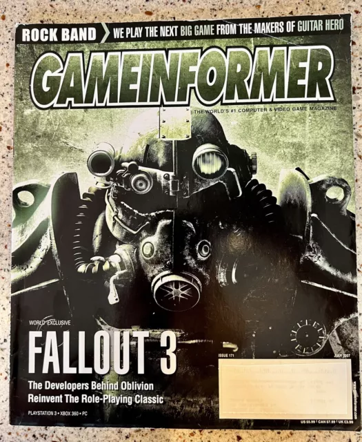 Game Informer Magazine July 2007 Issue 171 Fallout 3, Rockband