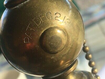 Lovely Art Deco c. 1913 Antique Domed Tilt Brass Lamp 17.5” H. & Heavy, MB243 2