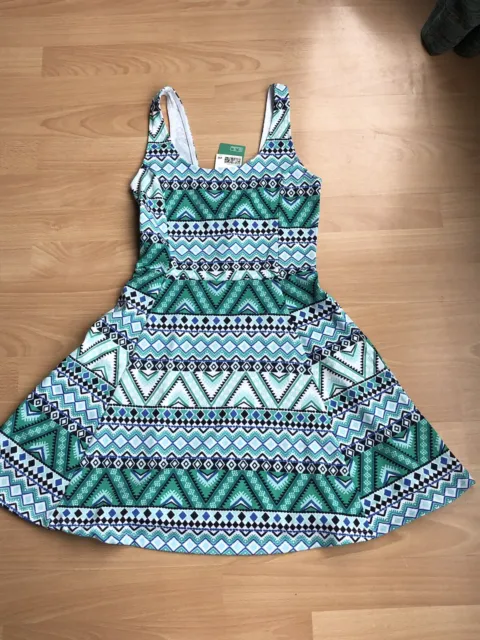BNWT Ladies Girls H&M Aztec Print Sleeveless Jersey Dress - Size 8