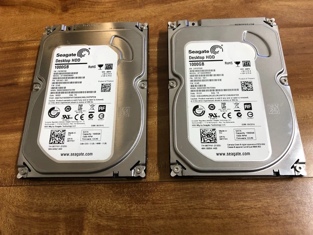 Lot (2) Seagate Barracuda ST1000DM003 7200RPM 1TB 3.5" Desktop Hdd SATA 6.0Gbps
